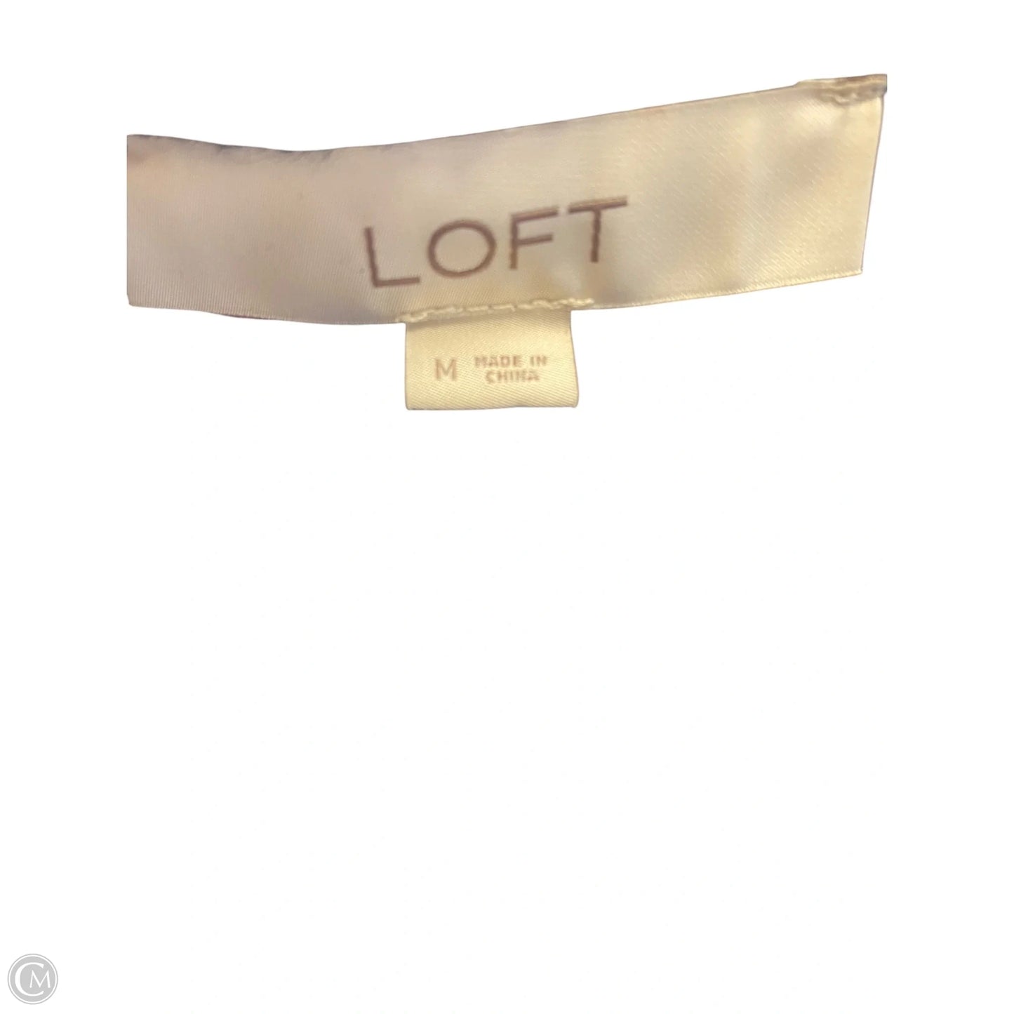 Sweater By Loft In Gold & Grey, Size: M