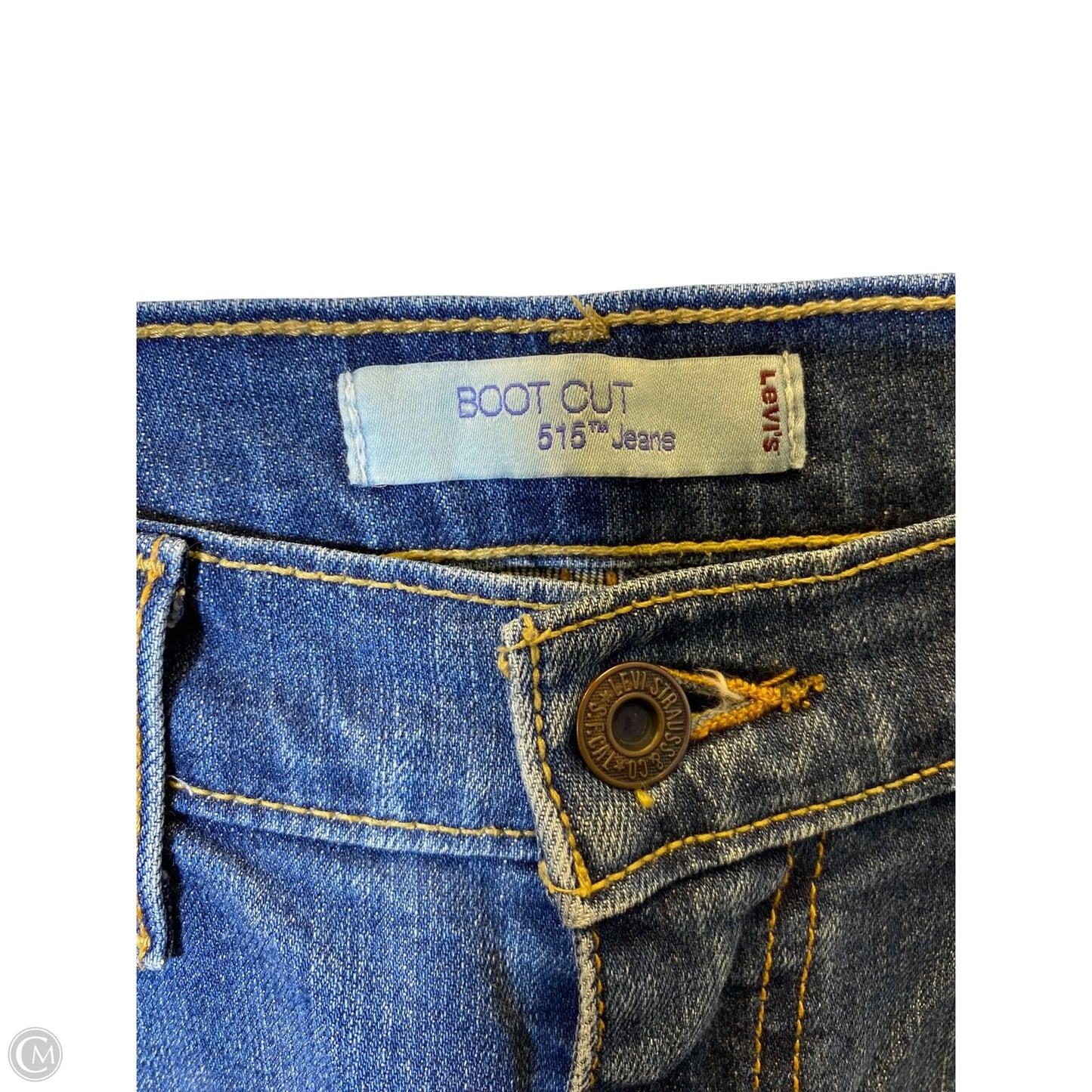 Jeans Boot Cut By Levis In Blue Denim, Size: 4