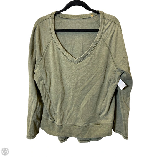 Athletic Sweatshirt Crewneck By Lululemon In Green, Size: L