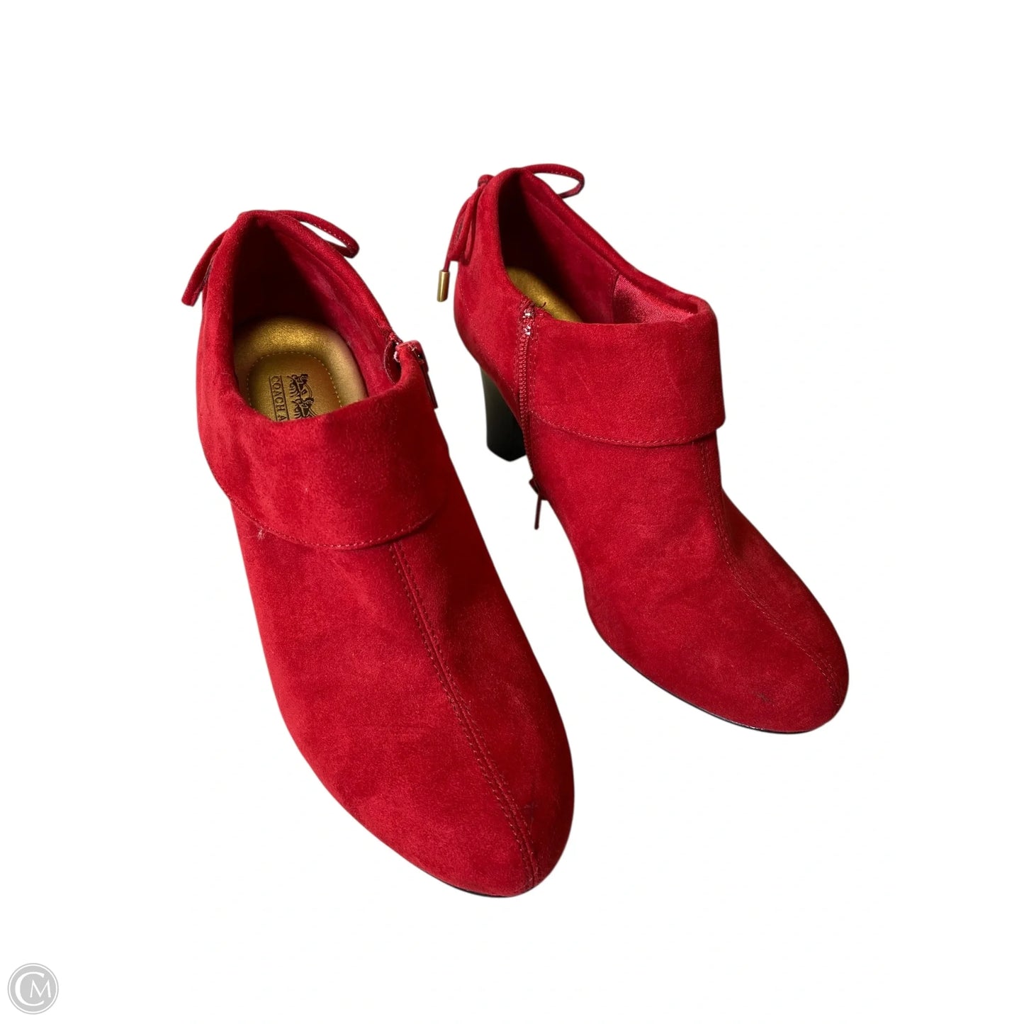 Boots Ankle Heels By Coach And Four In Red, Size: 7.5