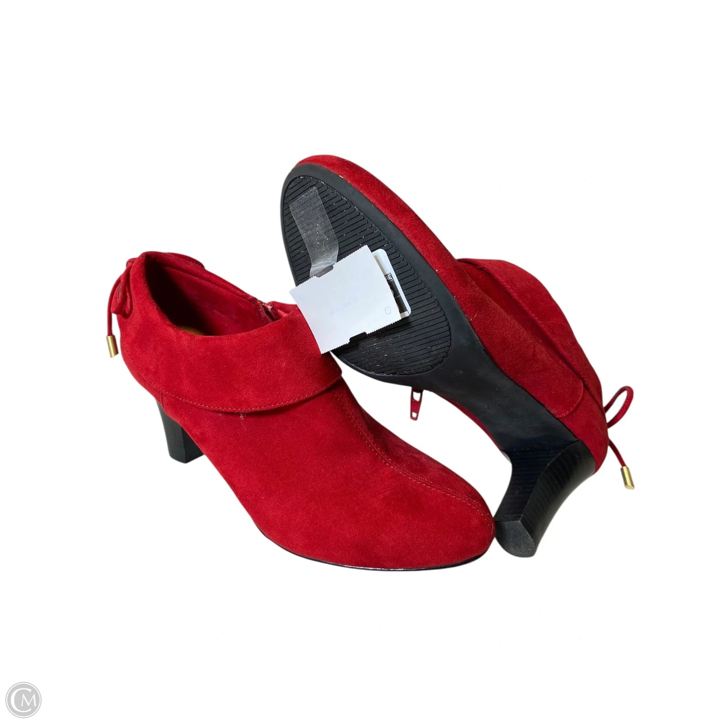 Boots Ankle Heels By Coach And Four In Red, Size: 7.5
