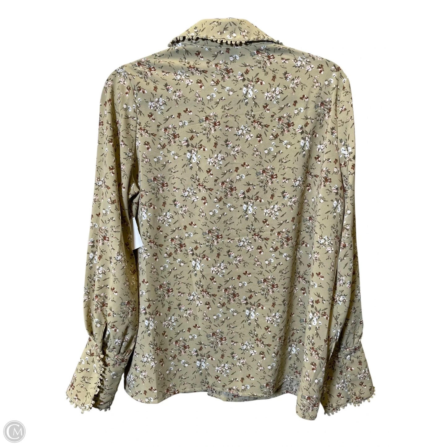 Blouse Long Sleeve By Clothes Mentor In Multi-colored, Size: L