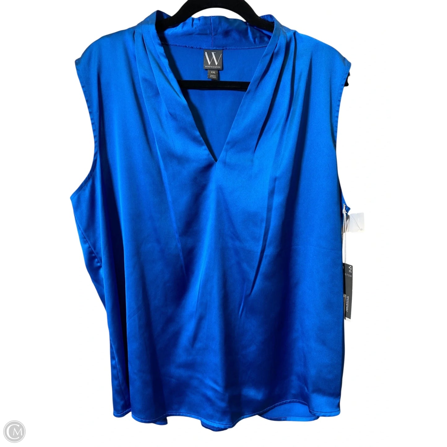 Top Sleeveless By Worthington In Blue, Size: XXL