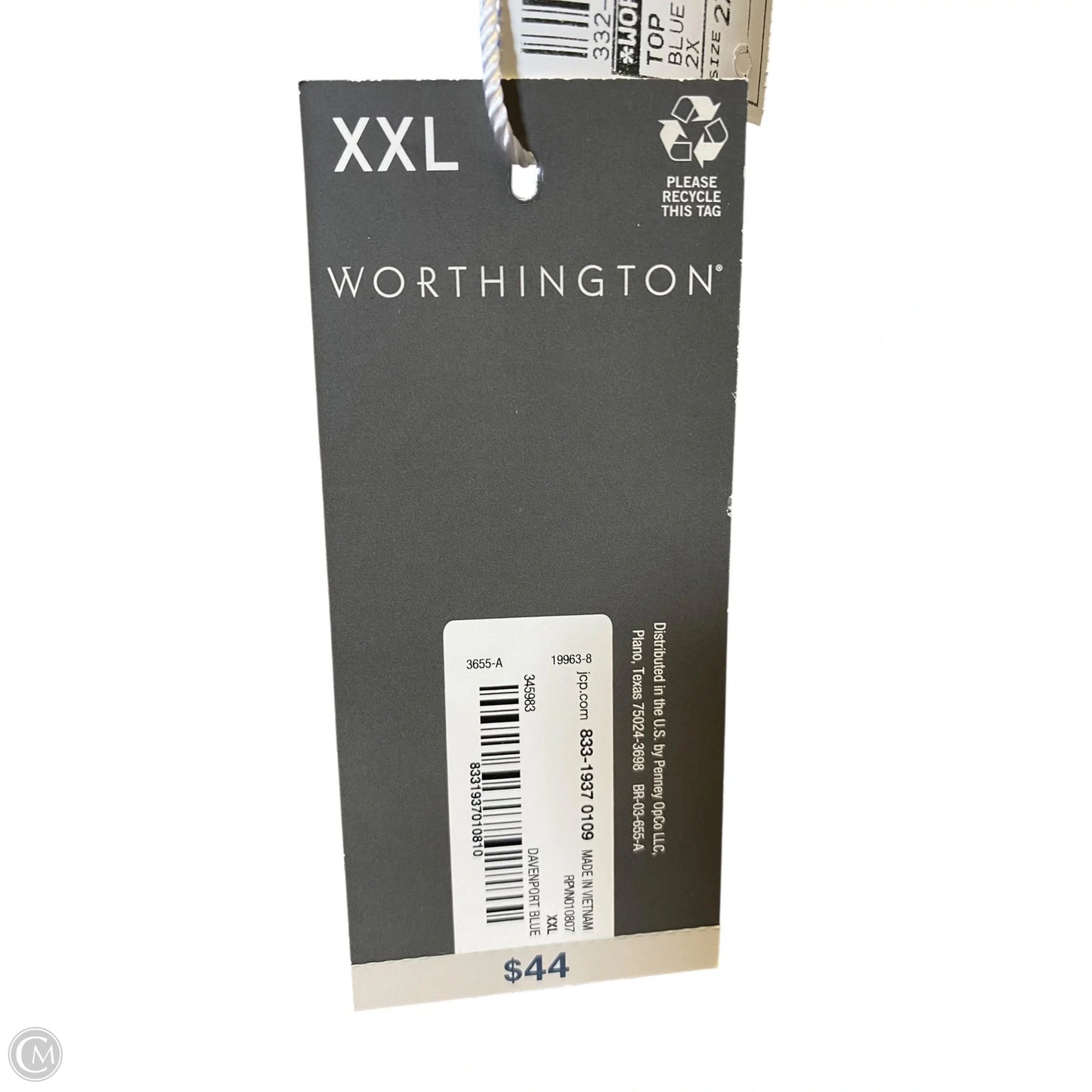 Top Sleeveless By Worthington In Blue, Size: XXL