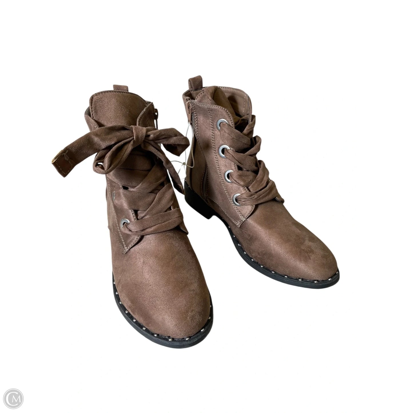 Boots Ankle Flats By C And C In Brown, Size: 9