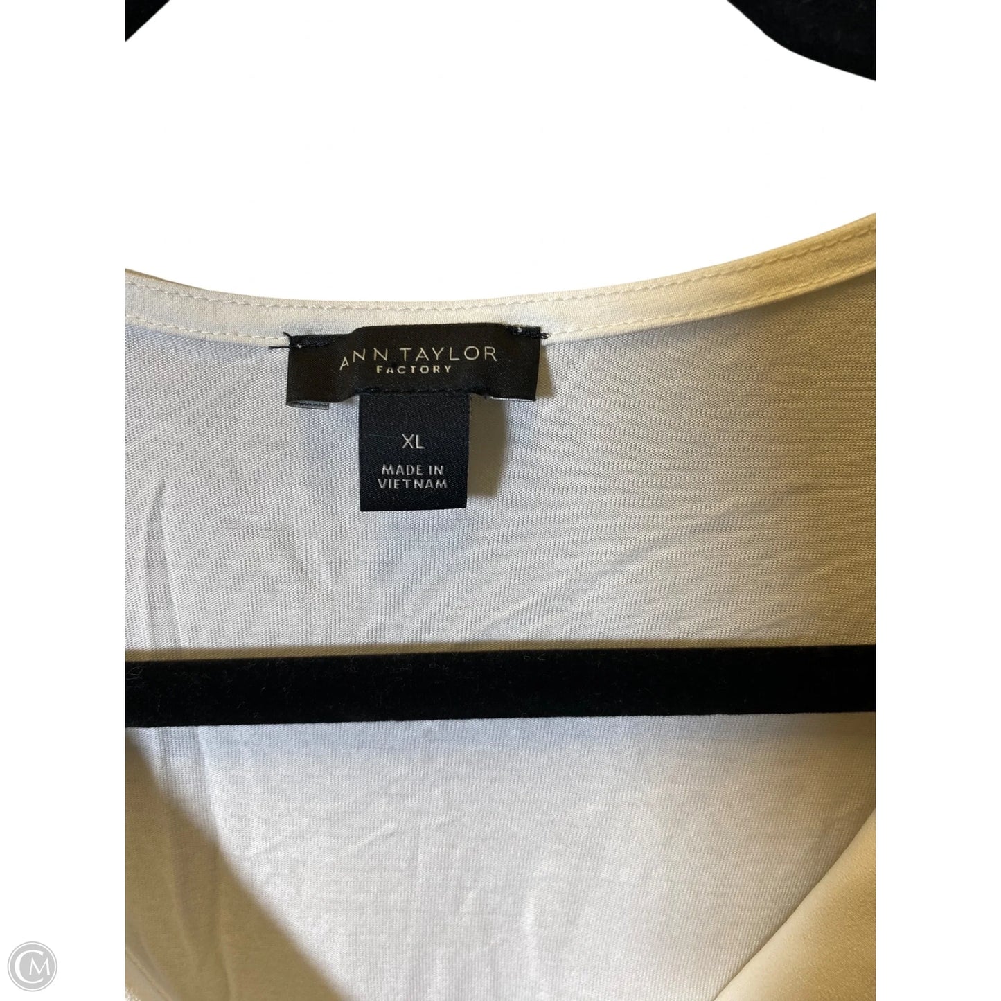 Top Long Sleeve By Ann Taylor In Cream, Size: Xl