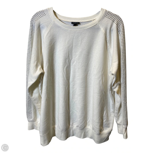Sweater By Torrid In Cream & Silver, Size: M