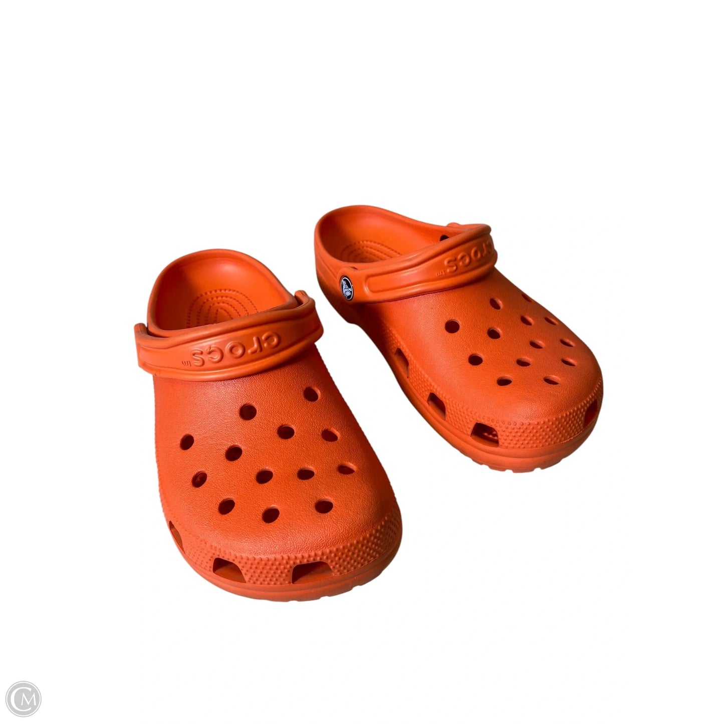 Sandals Flats By Crocs In Orange, Size: 7