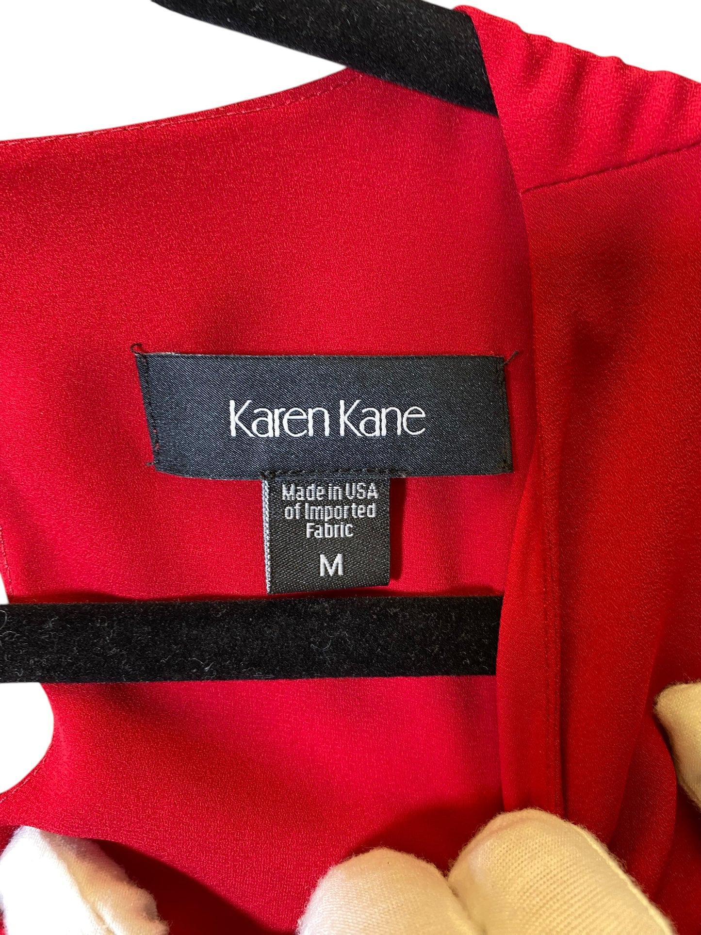 Top Short Sleeve By Karen Kane In Red, Size: M