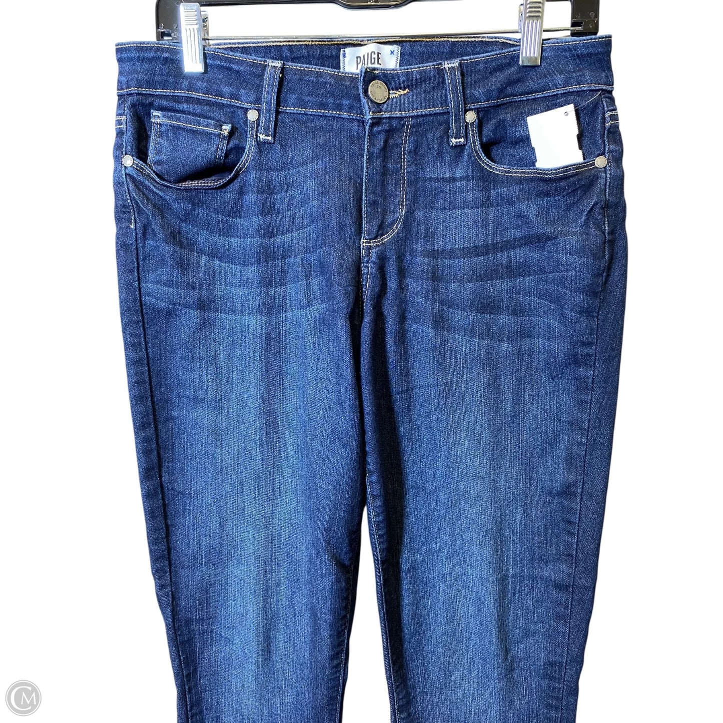 Jeans Skinny By Paige In Blue Denim, Size: 8