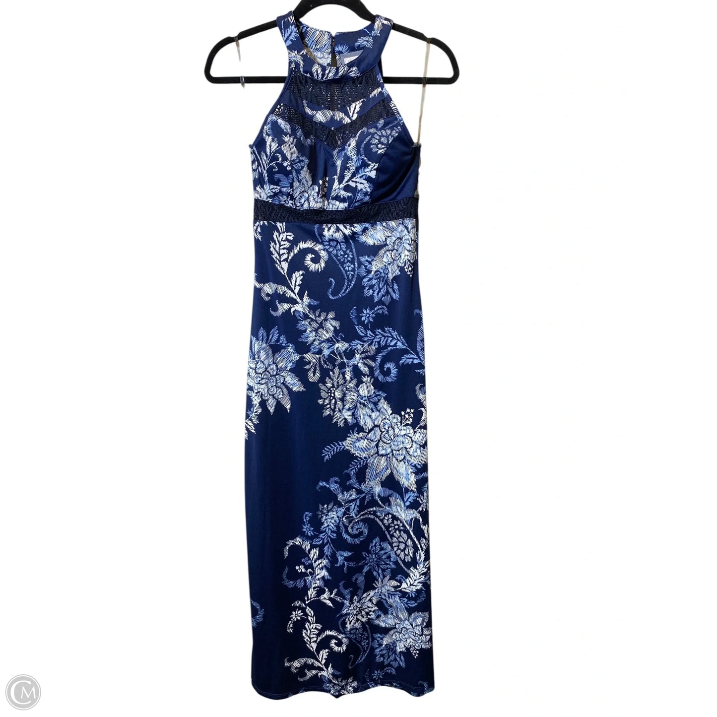 Dress Casual Maxi By Clothes Mentor In Blue & White, Size: S