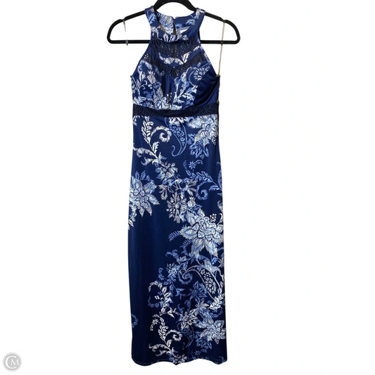 Dress Casual Maxi By Clothes Mentor In Blue & White, Size: S
