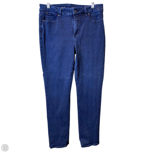 Jeans Skinny By Talbots In Blue Denim, Size: 12