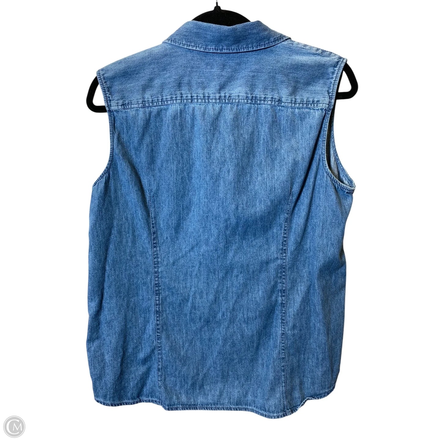 Top Sleeveless By Talbots In Blue Denim, Size: 14