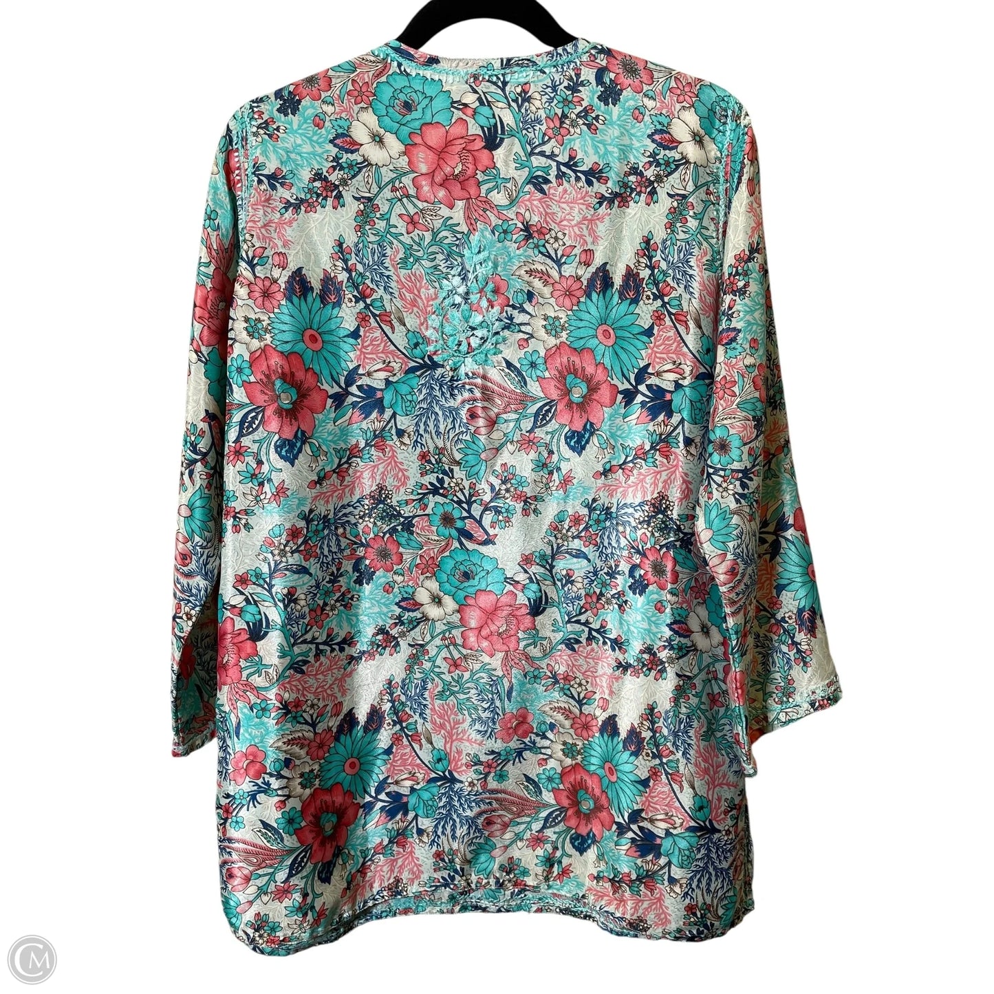 Top 3/4 Sleeve By Clothes Mentor In Floral Print, Size: M