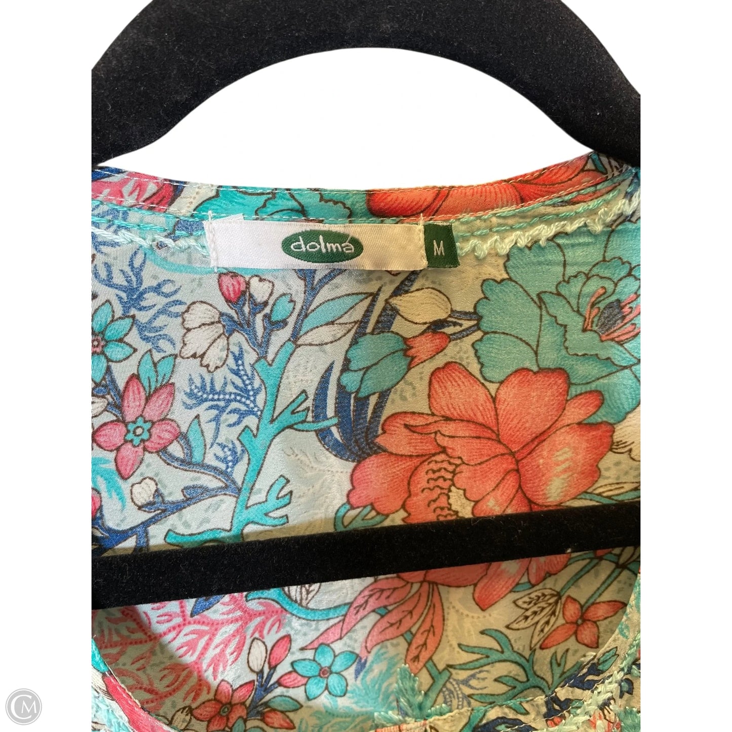 Top 3/4 Sleeve By Clothes Mentor In Floral Print, Size: M