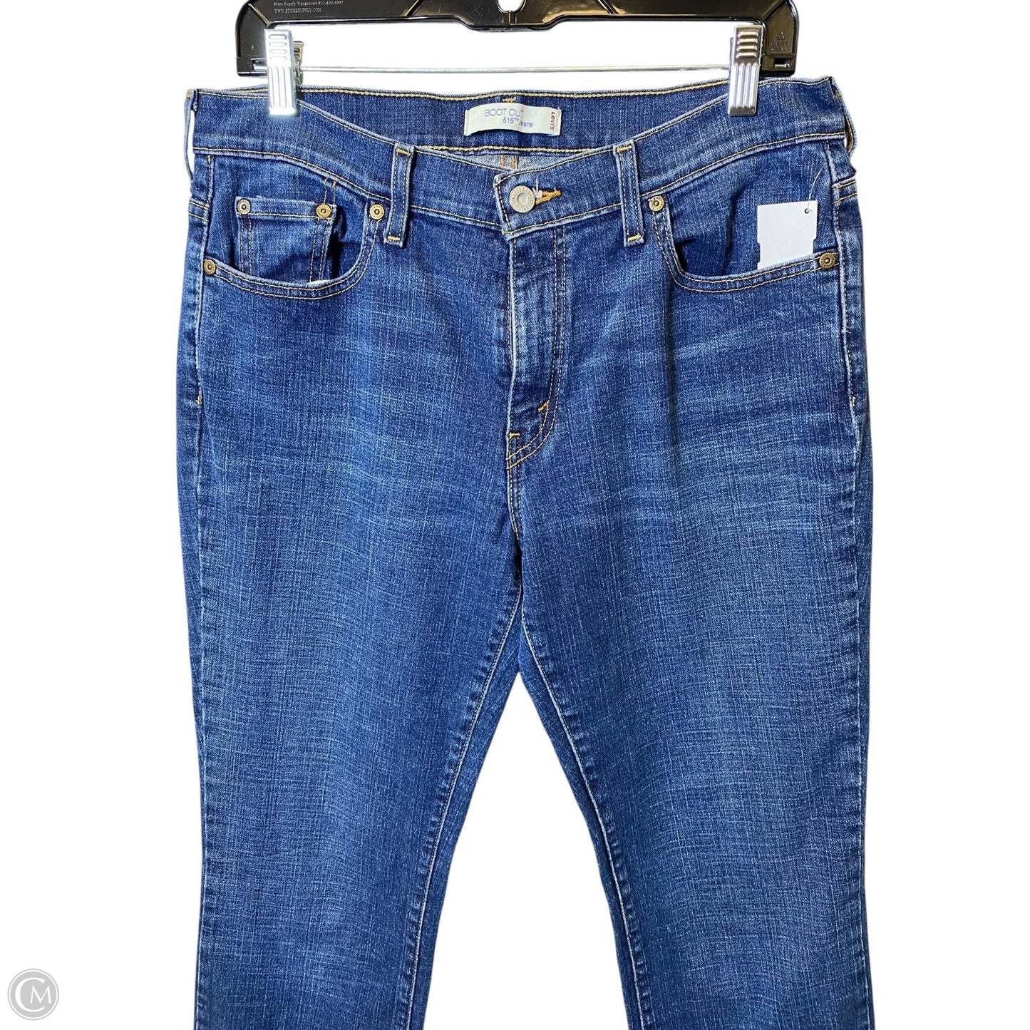 Jeans Boot Cut By Levis In Blue Denim, Size: 12