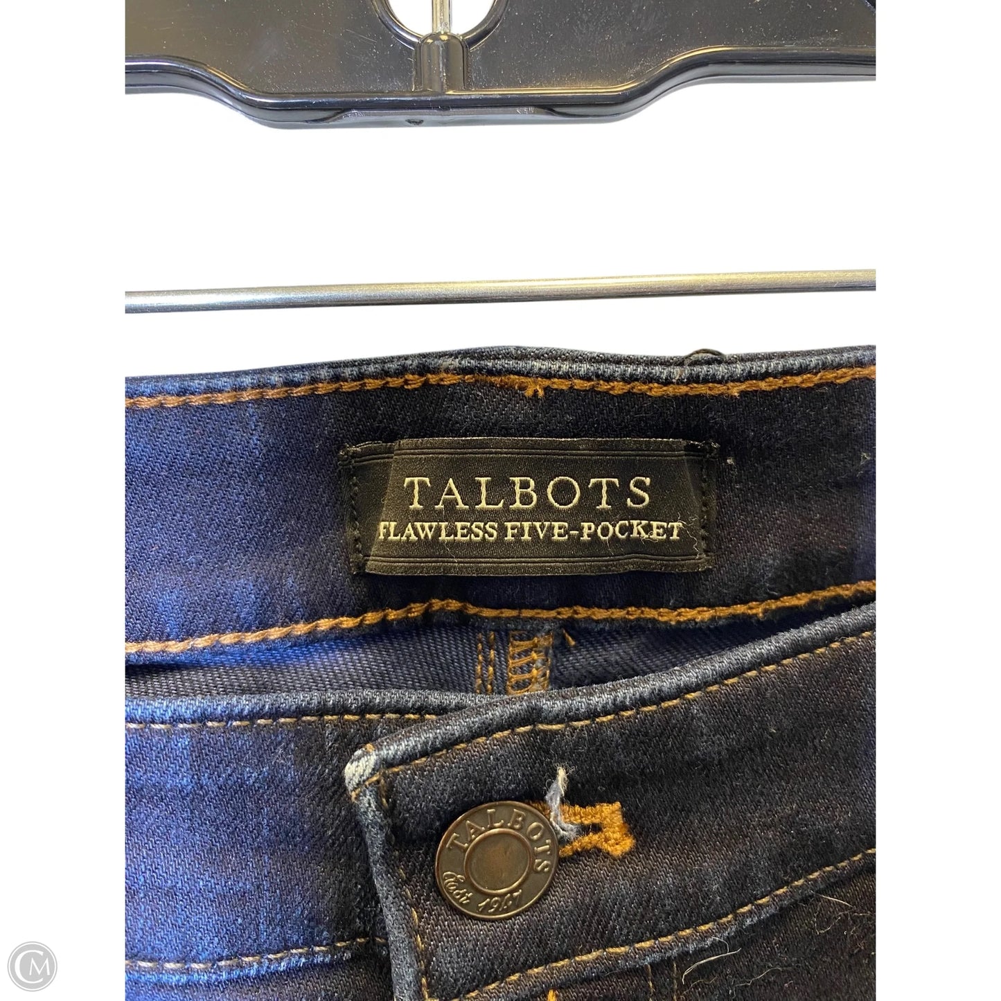 Jeans Straight By Talbots In Blue Denim, Size: 12
