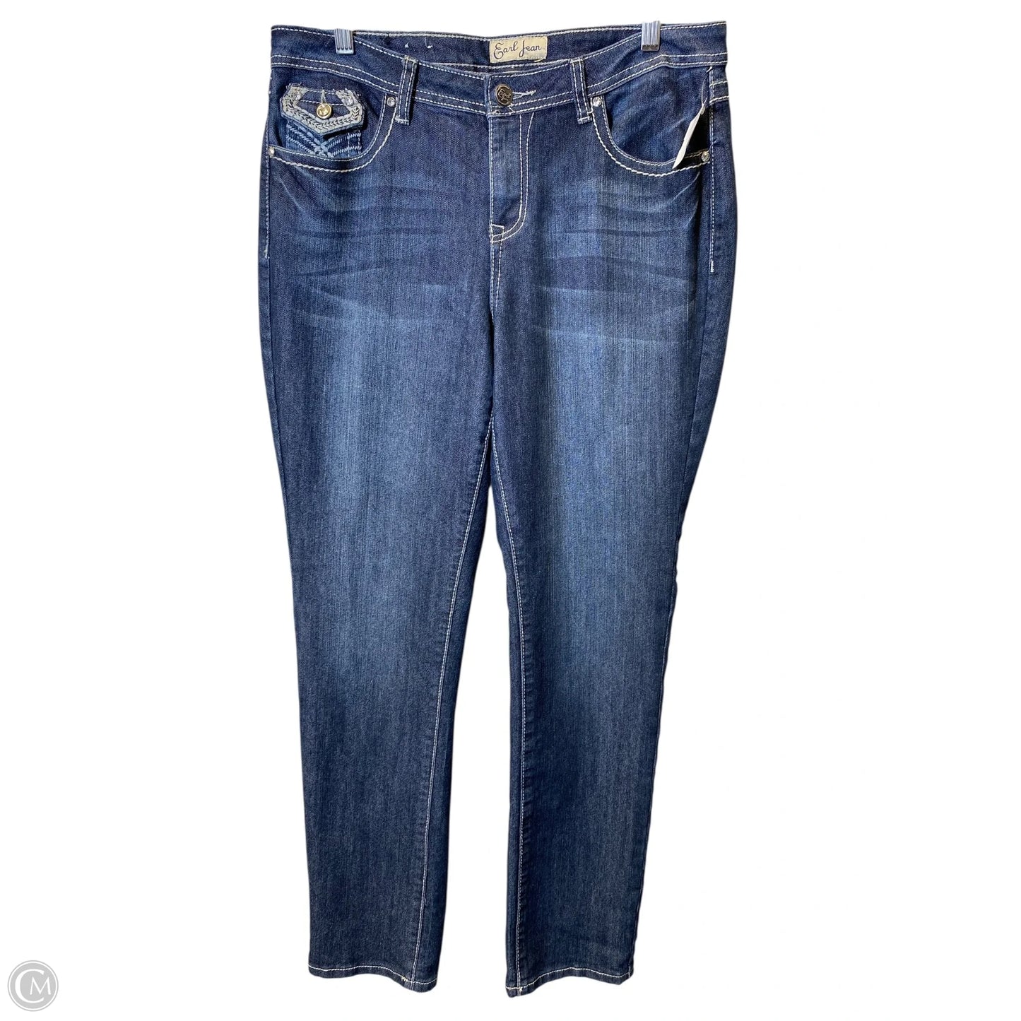 Jeans Skinny By Earl Jean In Blue Denim, Size: 12