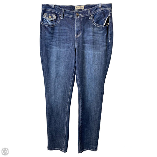Jeans Skinny By Earl Jean In Blue Denim, Size: 12