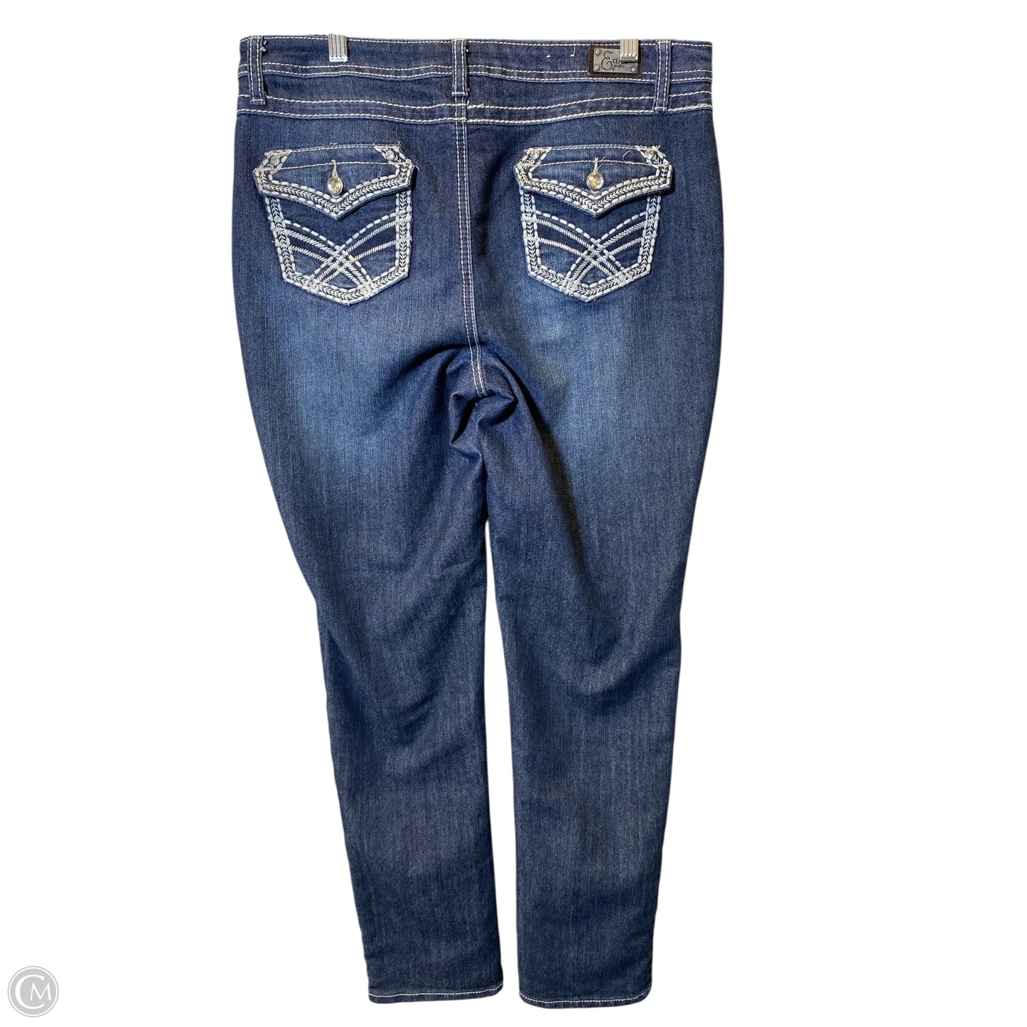 Jeans Skinny By Earl Jean In Blue Denim, Size: 12