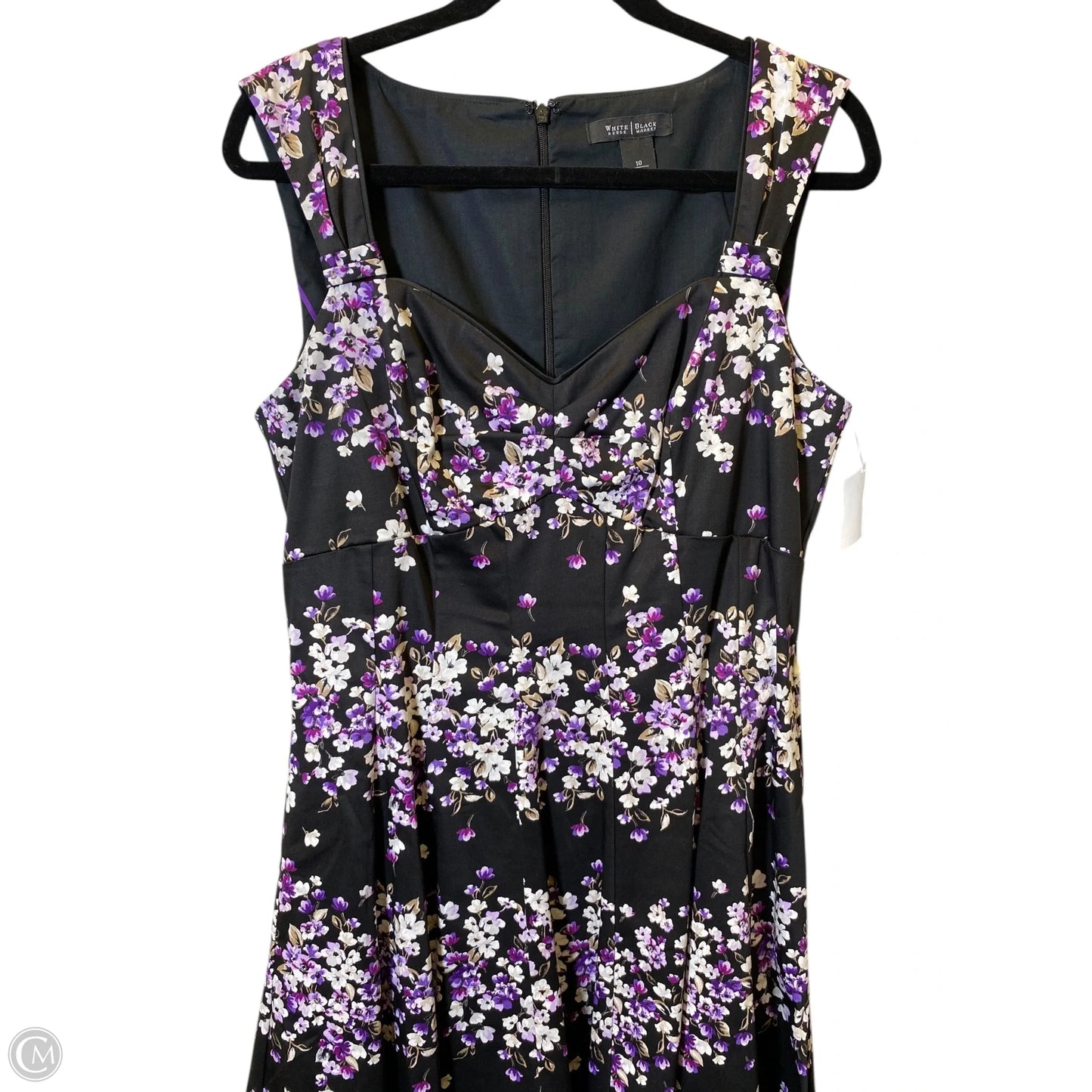 Dress Casual Midi By White House Black Market In Floral Print, Size: 10