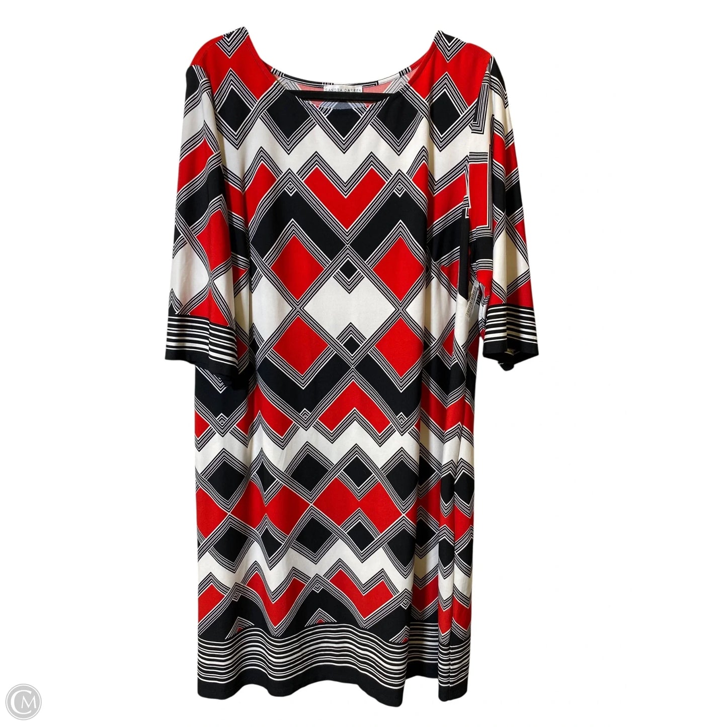 Dress Casual Midi By Sandra Darren In Multi-colored, Size: Xl