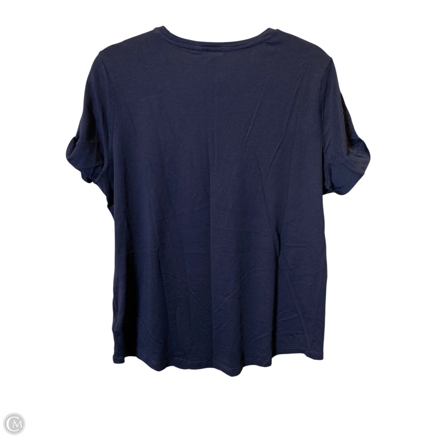 Top Short Sleeve By Lauren By Ralph Lauren In Navy, Size: Xl