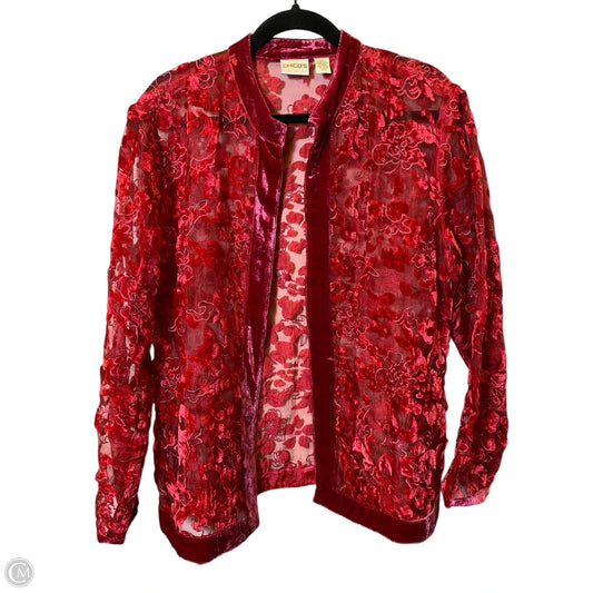 Cardigan By Chicos In Red, Size: 3x