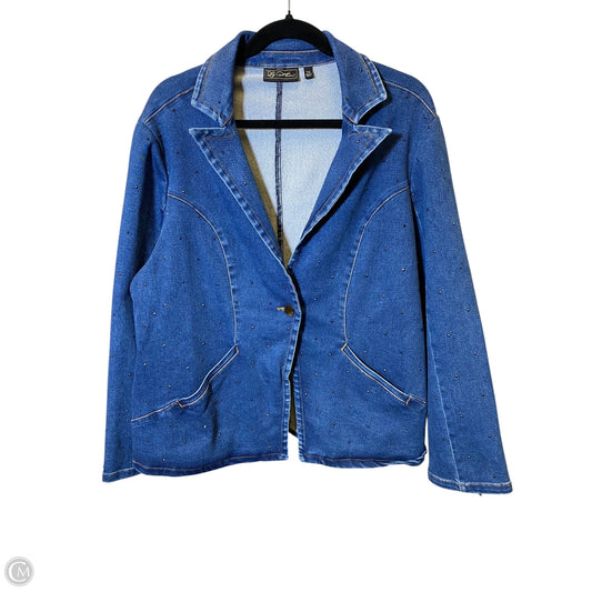 Jacket Denim By Clothes Mentor In Blue Denim, Size: 2x