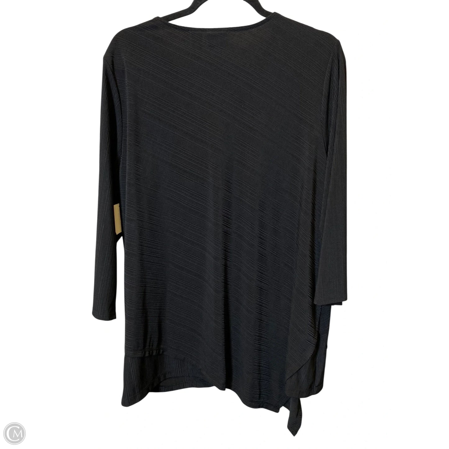 Top 3/4 Sleeve By Chicos In Black, Size: Xl