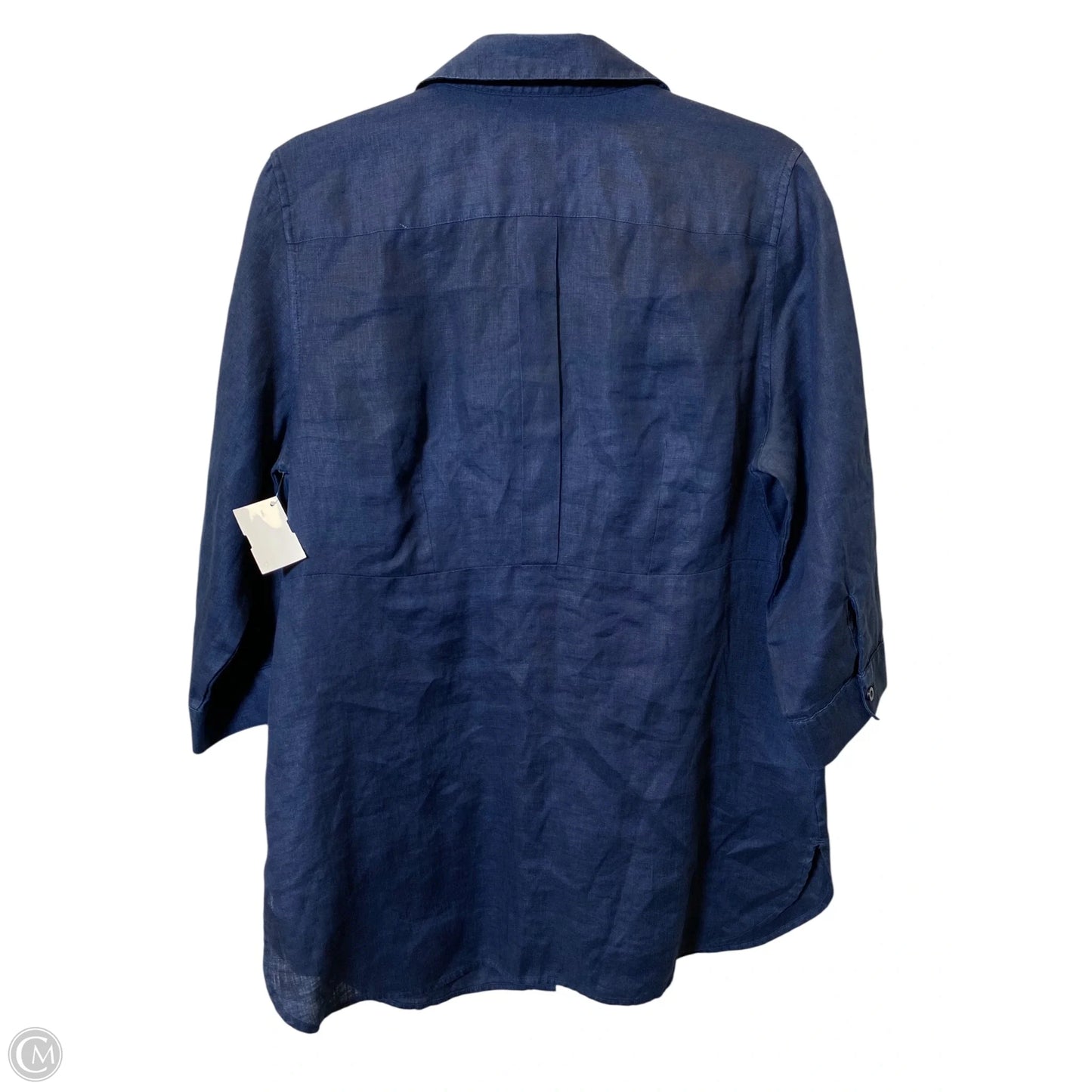 Blouse 3/4 Sleeve By Chicos In Navy, Size: M