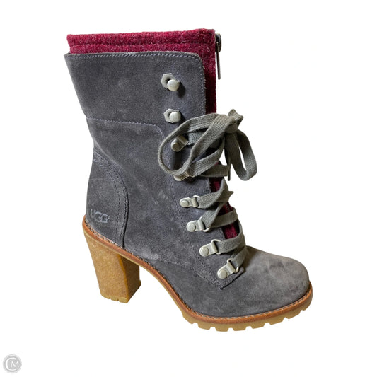 Boots Designer By Ugg In Grey, Size: 5