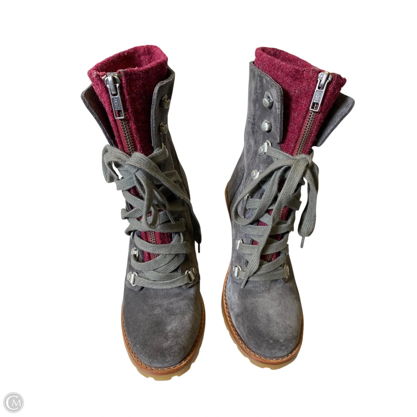 Boots Designer By Ugg In Grey, Size: 5