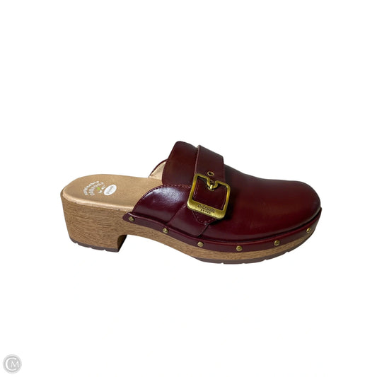 Shoes Heels Block By Dr Scholls In Maroon, Size: 10