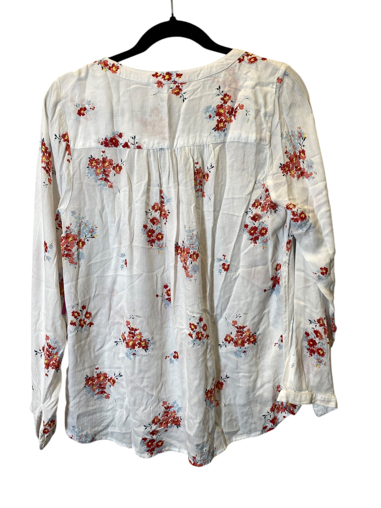 Top Long Sleeve By Lucky Brand In Floral Print, Size: M