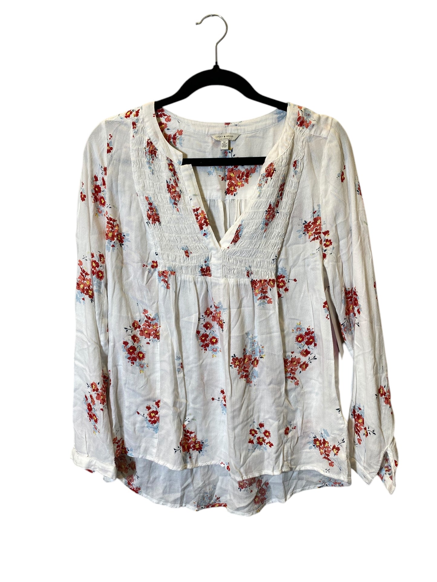 Top Long Sleeve By Lucky Brand In Floral Print, Size: M