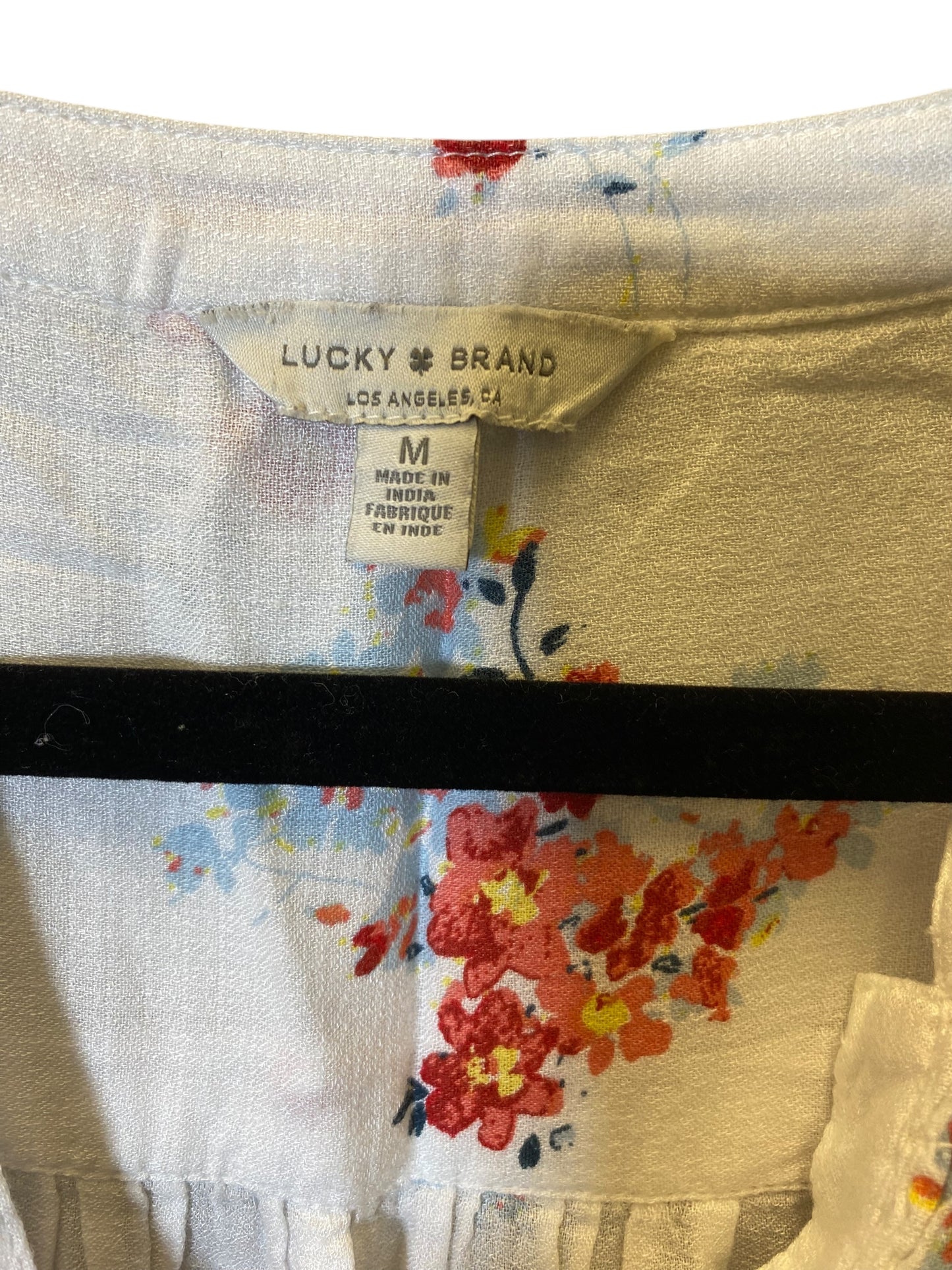 Top Long Sleeve By Lucky Brand In Floral Print, Size: M