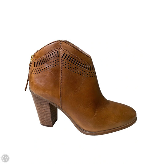 Boots Ankle Heels By Vince Camuto In Brown, Size: 7