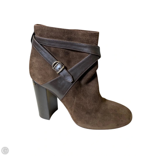 Boots Ankle Heels By Bally In Brown, Size: 9.5