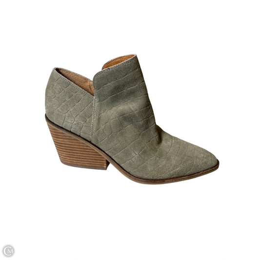 Boots Ankle Heels By Lucky Brand In Green, Size: 10