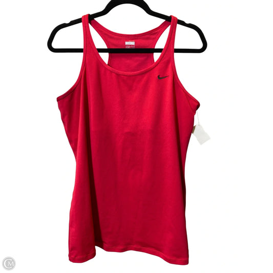 Athletic Tank Top By Nike In Pink, Size: Xl