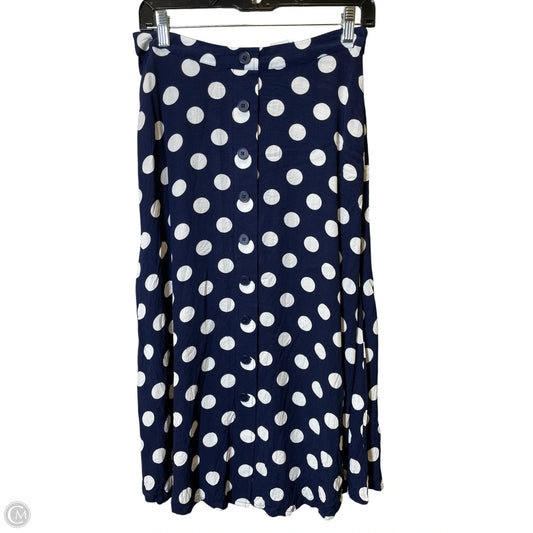 Skirt Midi By Talbots In Blue & White, Size: 2