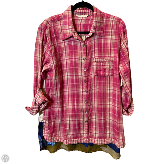 Blouse Long Sleeve By Soft Surroundings In Multi-colored, Size: L