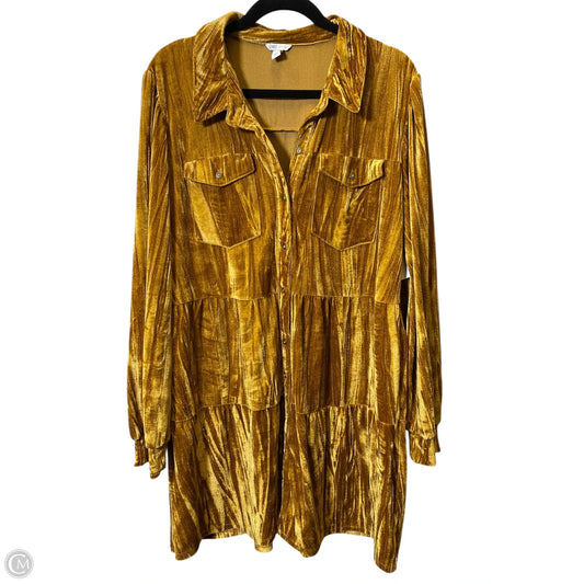 Dress Casual Short By Cato In Gold, Size: Xl