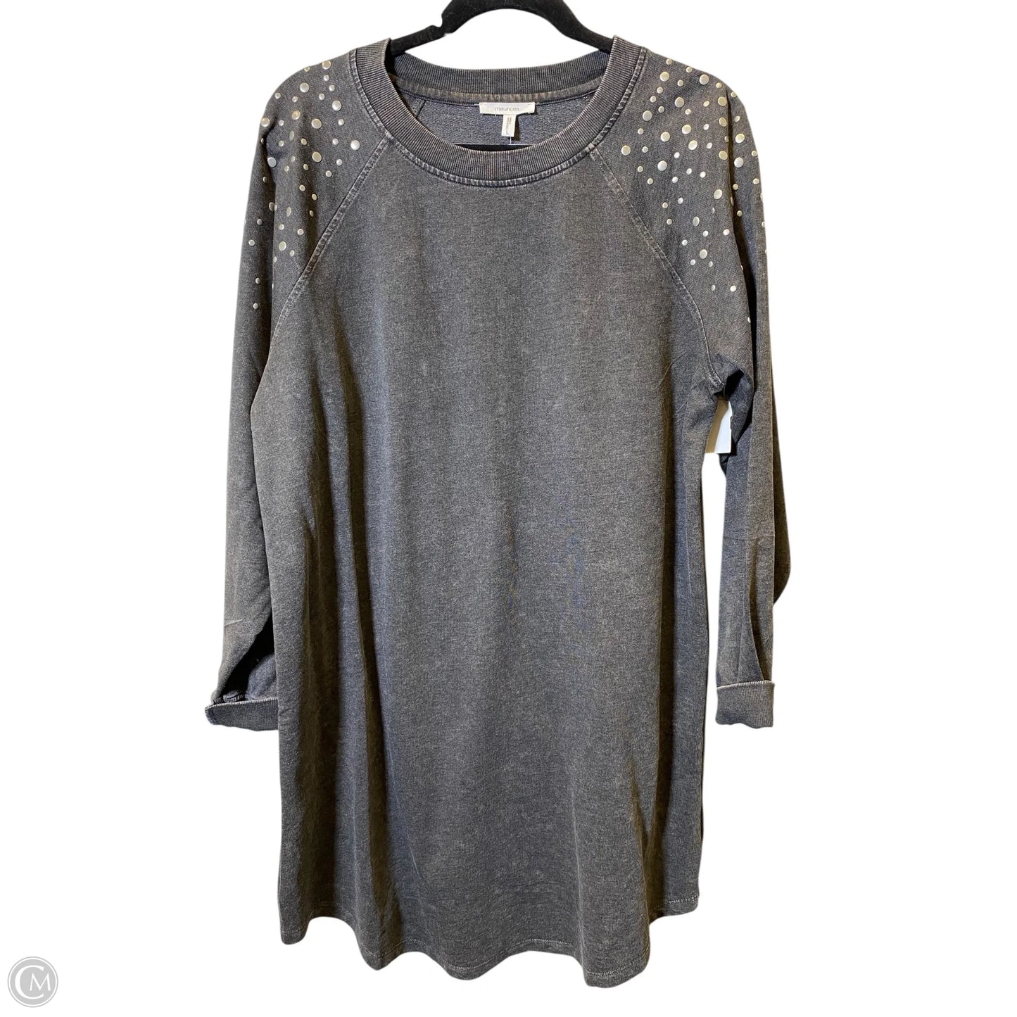 Dress Sweater By Maurices In Grey, Size: L