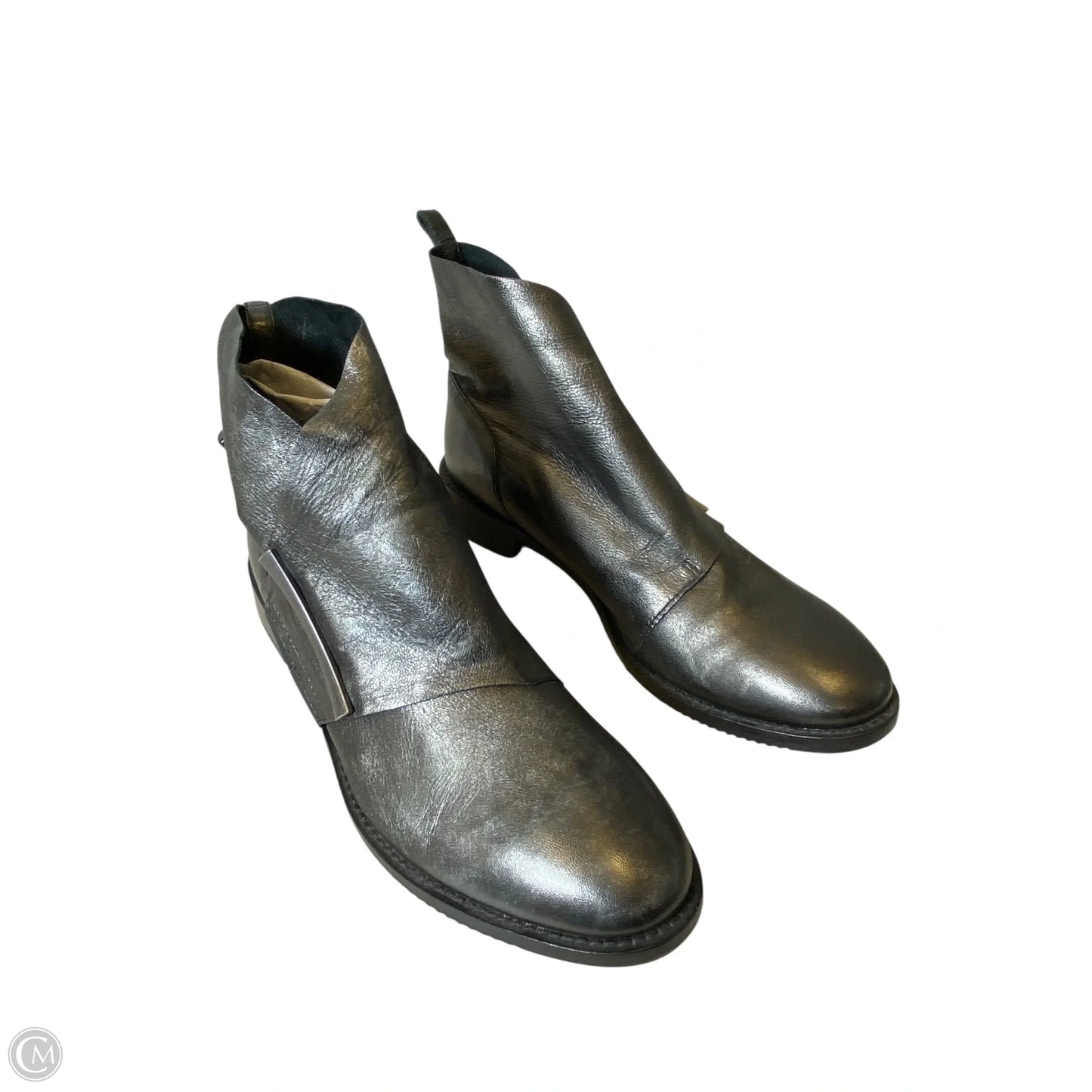 Boots Ankle Flats By Johnston & Murphy In Silver, Size: 7