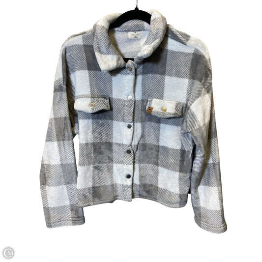 Jacket Fleece By Simply Southern In Grey & White, Size: Xl