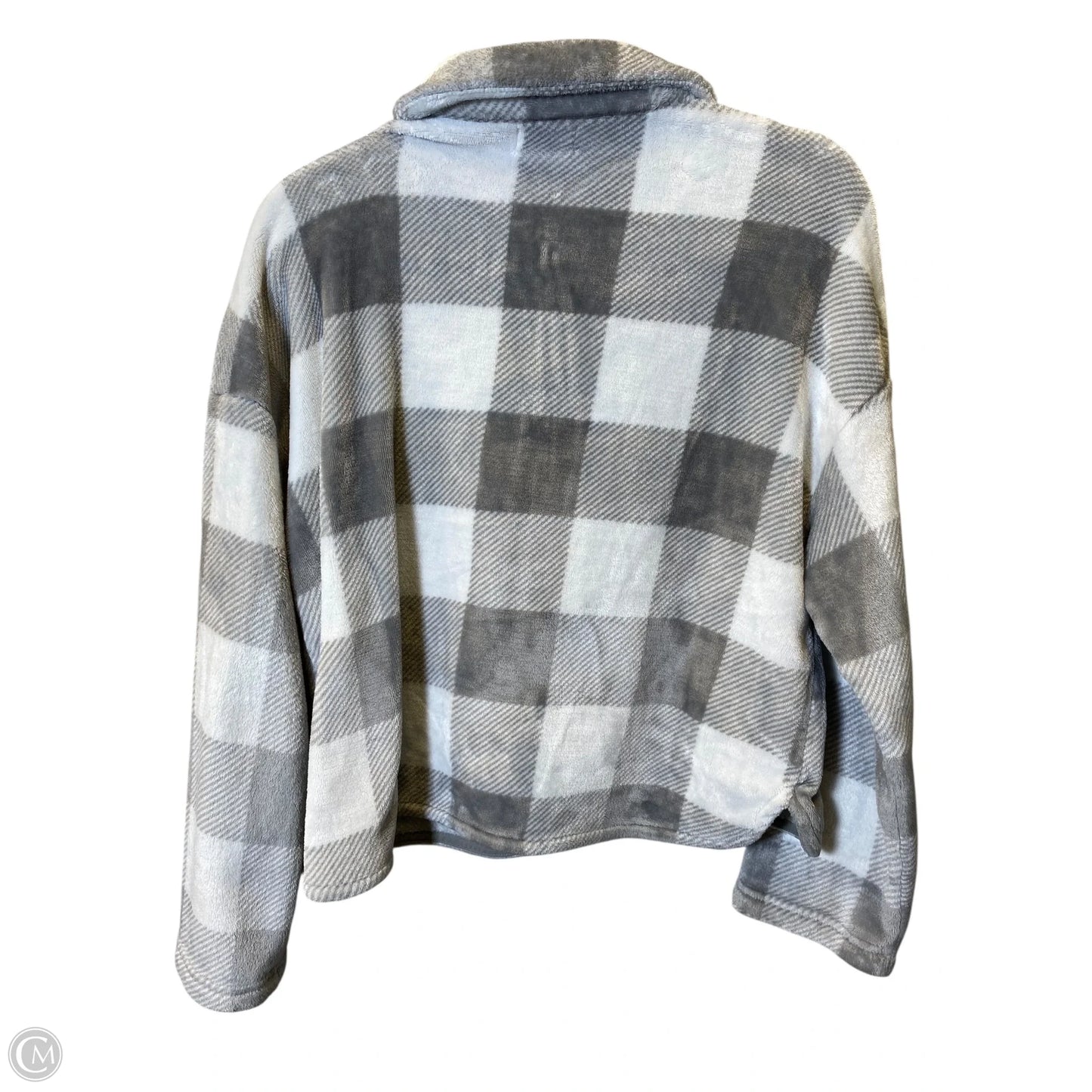 Jacket Fleece By Simply Southern In Grey & White, Size: Xl