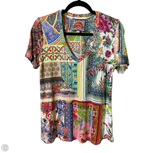 Top Short Sleeve By Johnny Was Designer In Multi-colored, Size: Xs